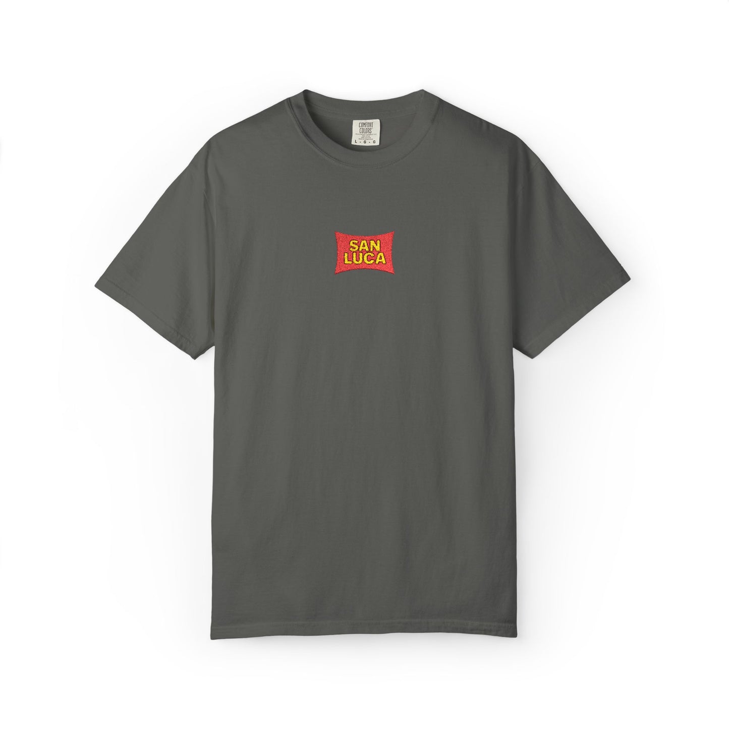 San Luca Colorful Snack-Inspired Unisex T-Shirt, Soft Casual Tee, Fun Gift for Food Lovers, Everyday Wear, Summer Vibes, Festival Attire