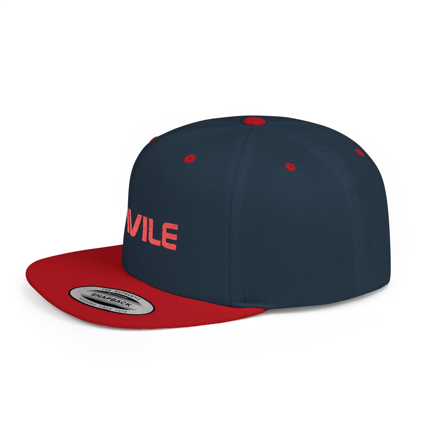 Stylish Flat Bill Snapback Cap with NAVILE Design | Trendy Hat for Casual Outings, Sports Events, Streetwear, Gifts