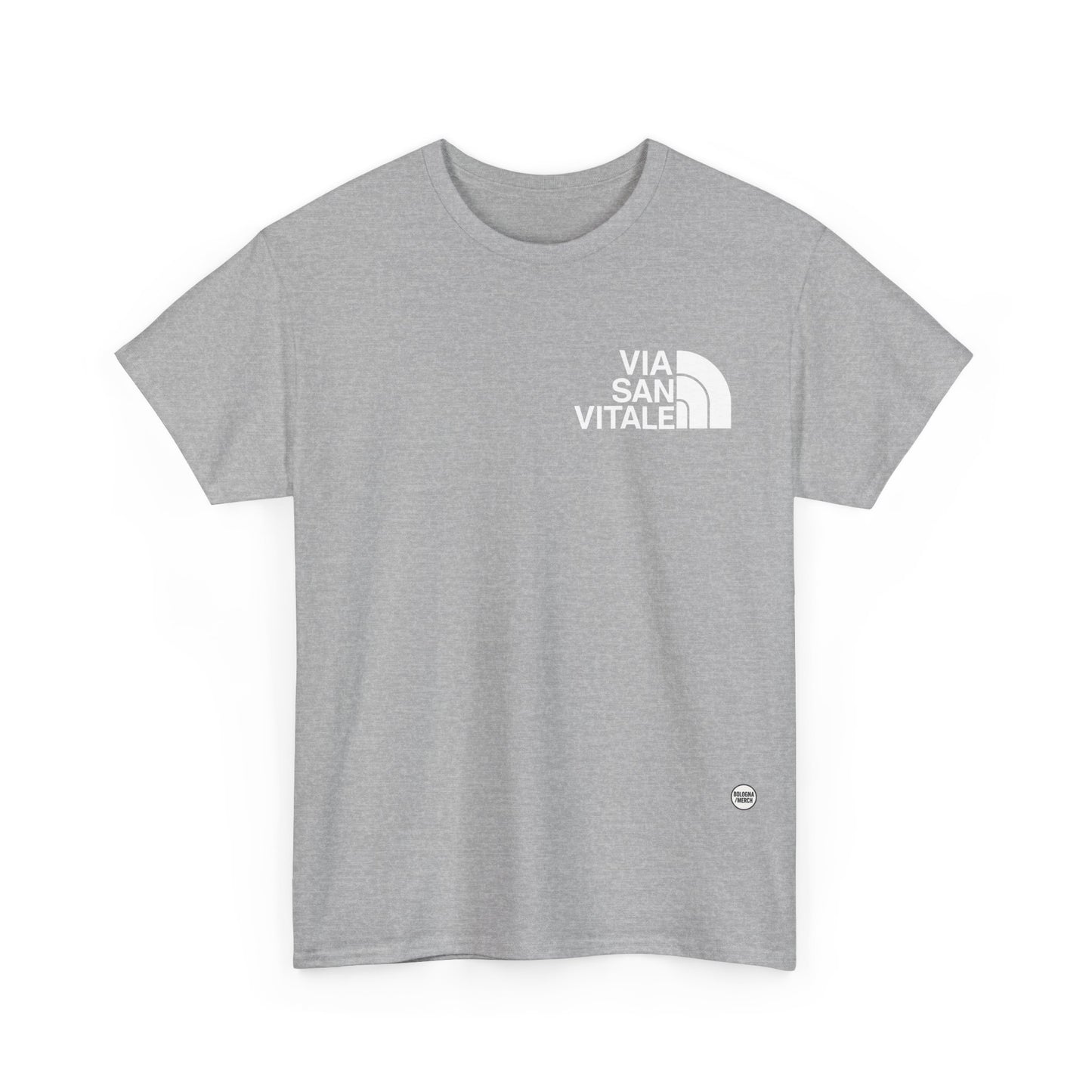 Via San Vitale Unisex Heavy Cotton Tee - Casual Comfort for Everyday Wear