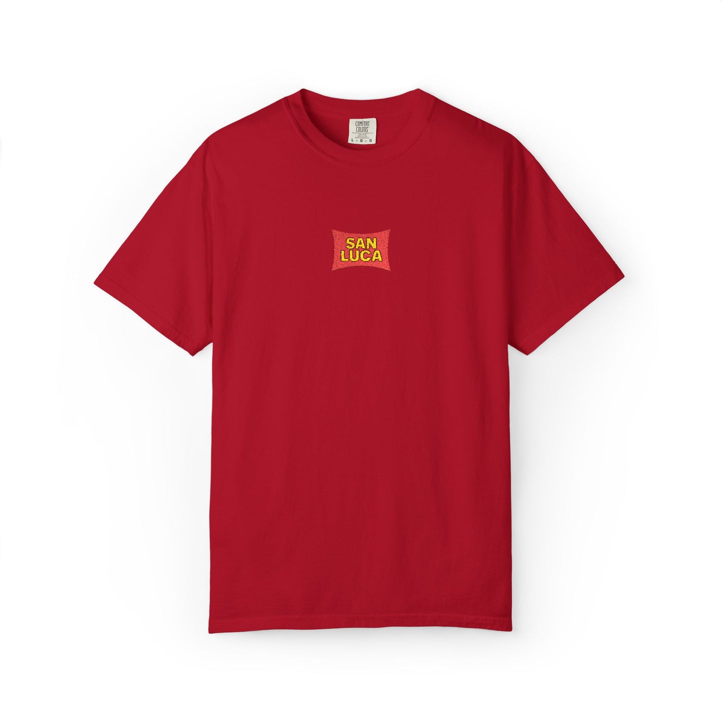 San Luca Colorful Snack-Inspired Unisex T-Shirt, Soft Casual Tee, Fun Gift for Food Lovers, Everyday Wear, Summer Vibes, Festival Attire