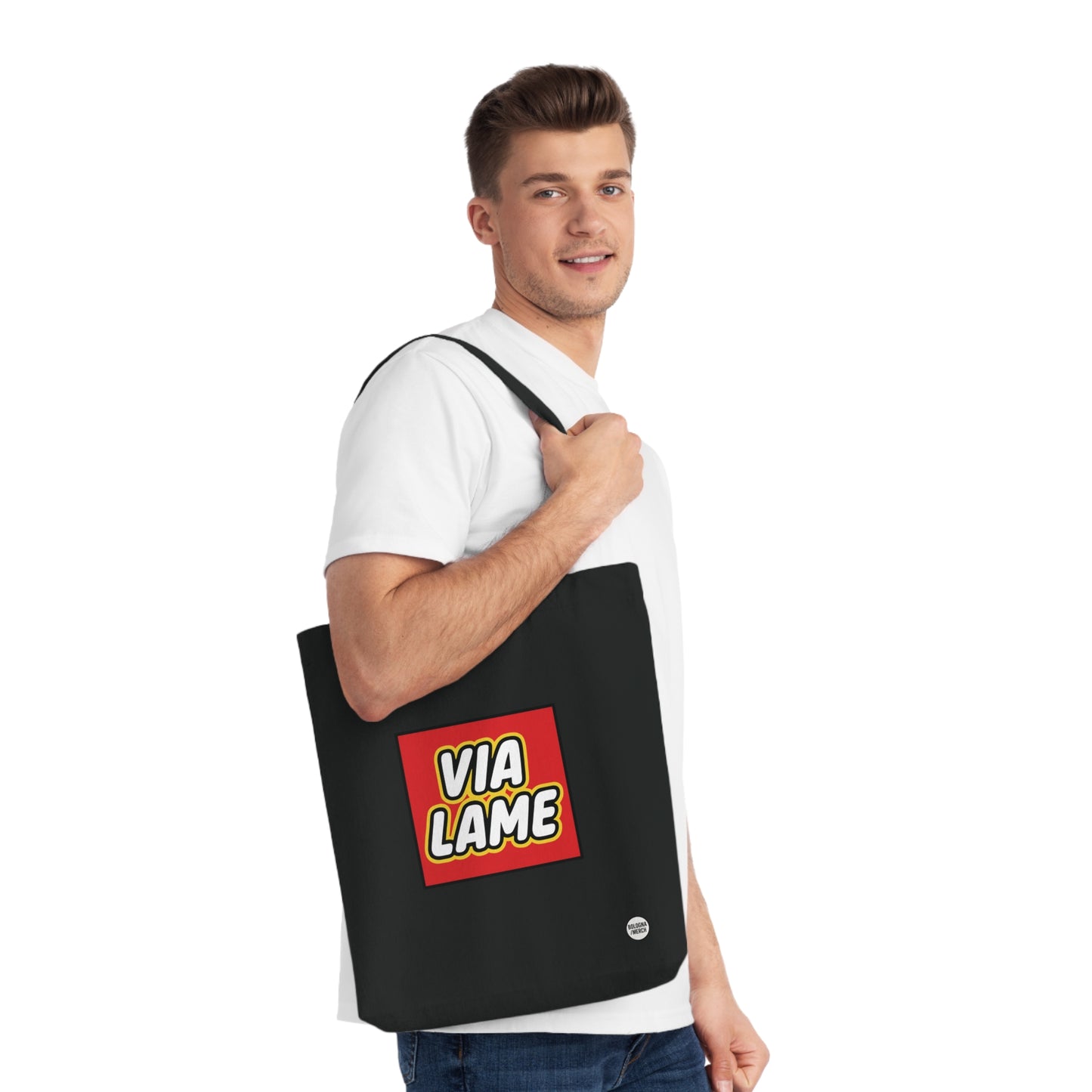 Funny Via Lame Shopping Bag, Beach Tote, Novelty Gift for Friends, Great for Shopping