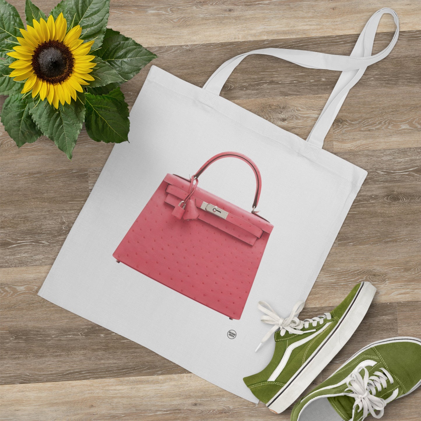 Shopper Eco in Cotone con Stampa Borsa Birkin Rosa – Tote Bag Fashion per Ogni Giorno