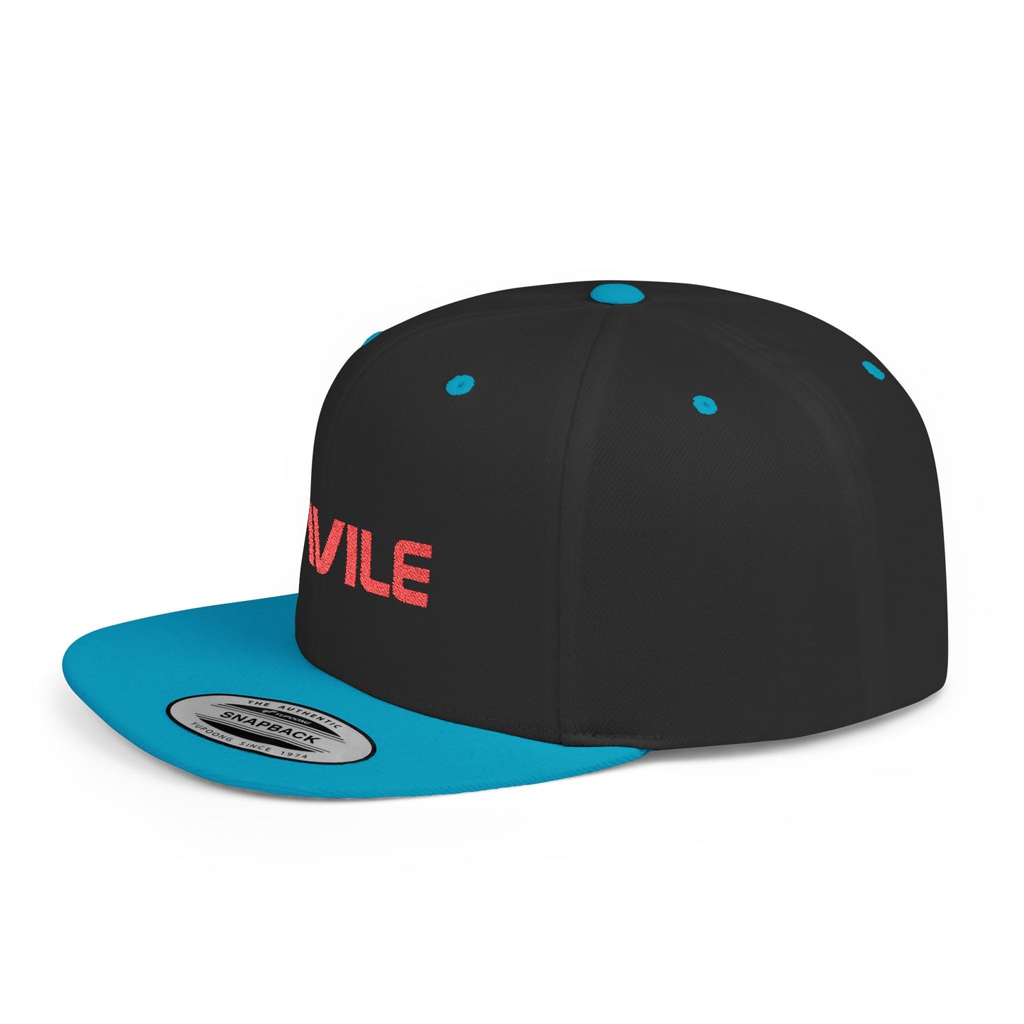 Stylish Flat Bill Snapback Cap with NAVILE Design | Trendy Hat for Casual Outings, Sports Events, Streetwear, Gifts