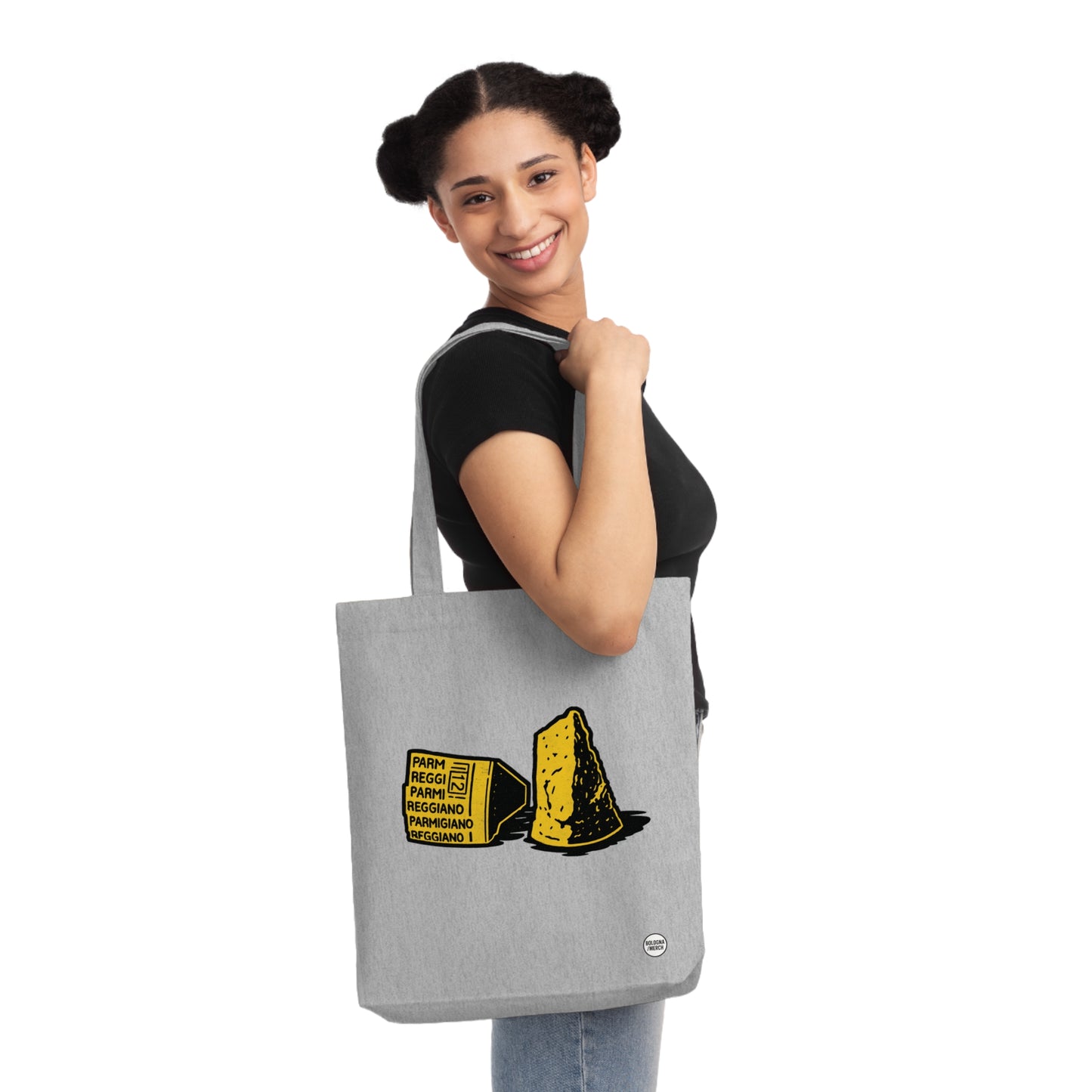 Borsa Shopper Parmigiano Reggiano - Divertente e Originale, Perfetta per la Spesa, la Spiaggia o come Idea Regalo