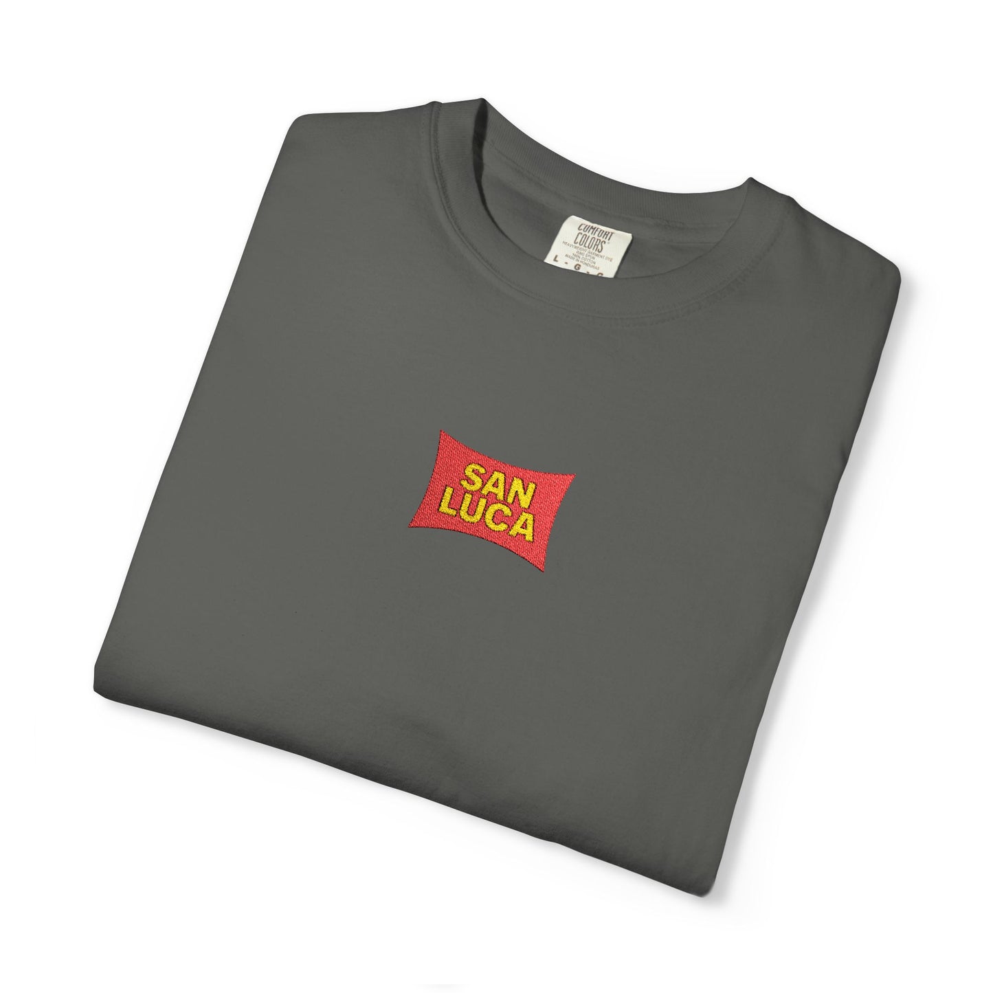 San Luca Colorful Snack-Inspired Unisex T-Shirt, Soft Casual Tee, Fun Gift for Food Lovers, Everyday Wear, Summer Vibes, Festival Attire