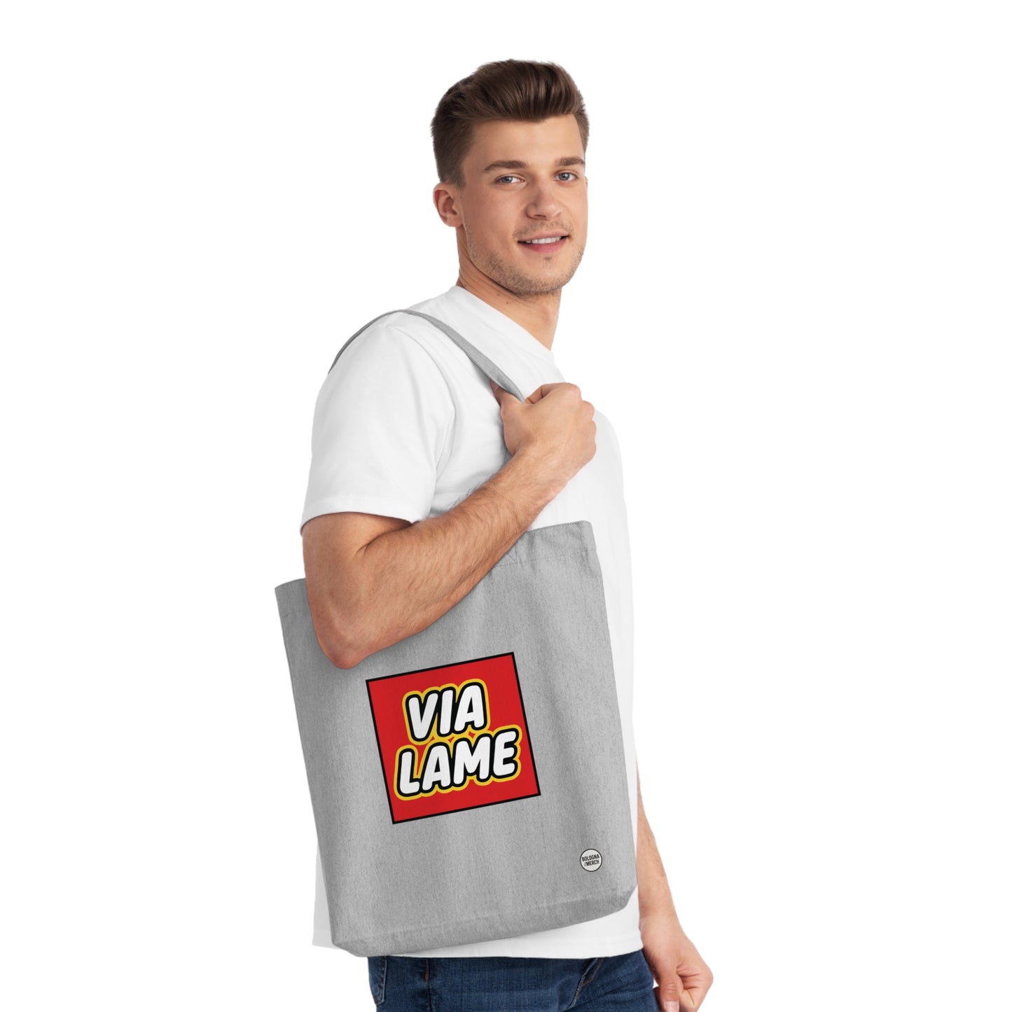Funny Via Lame Shopping Bag, Beach Tote, Novelty Gift for Friends, Great for Shopping