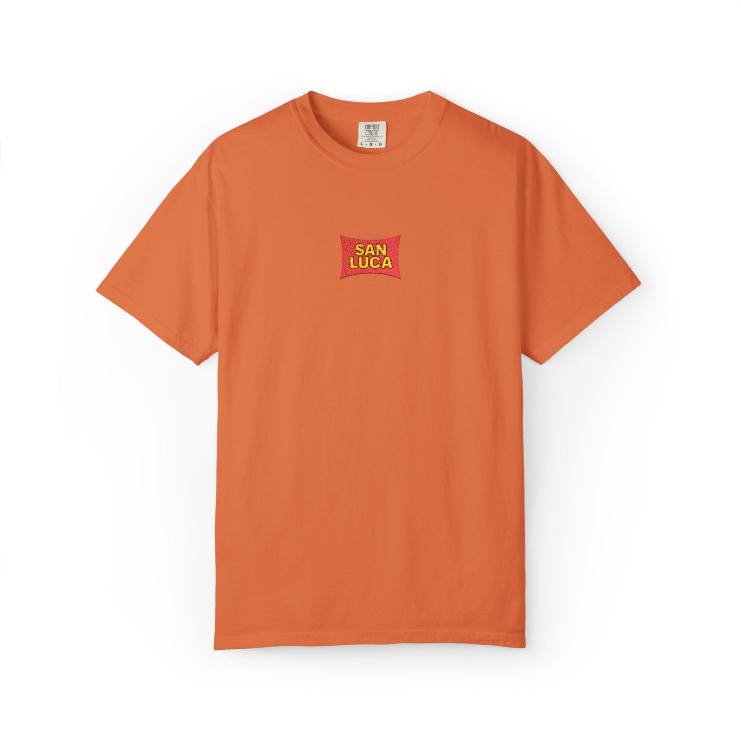 San Luca Colorful Snack-Inspired Unisex T-Shirt, Soft Casual Tee, Fun Gift for Food Lovers, Everyday Wear, Summer Vibes, Festival Attire