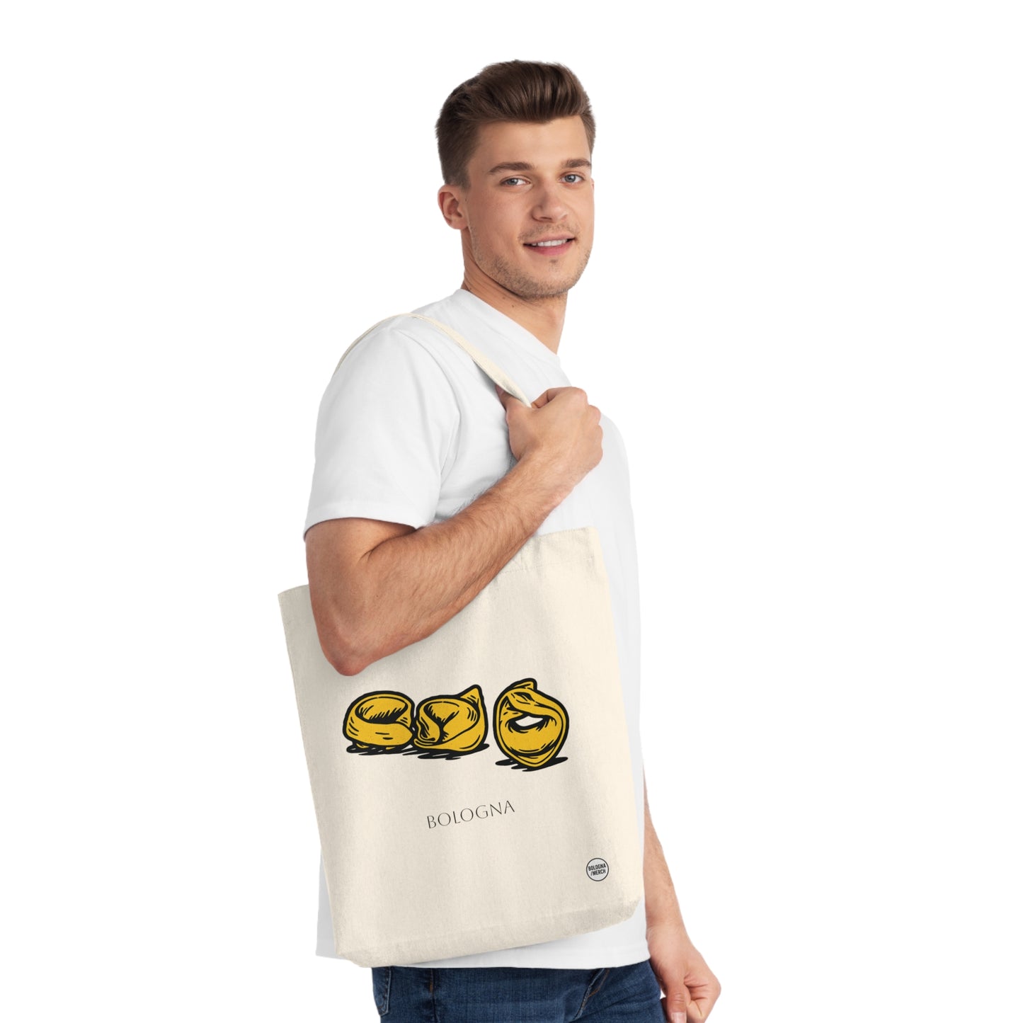 Borsa Shopper Tortellini - Divertente e Originale, Perfetta per la Spesa, la Spiaggia o come Idea Regalo
