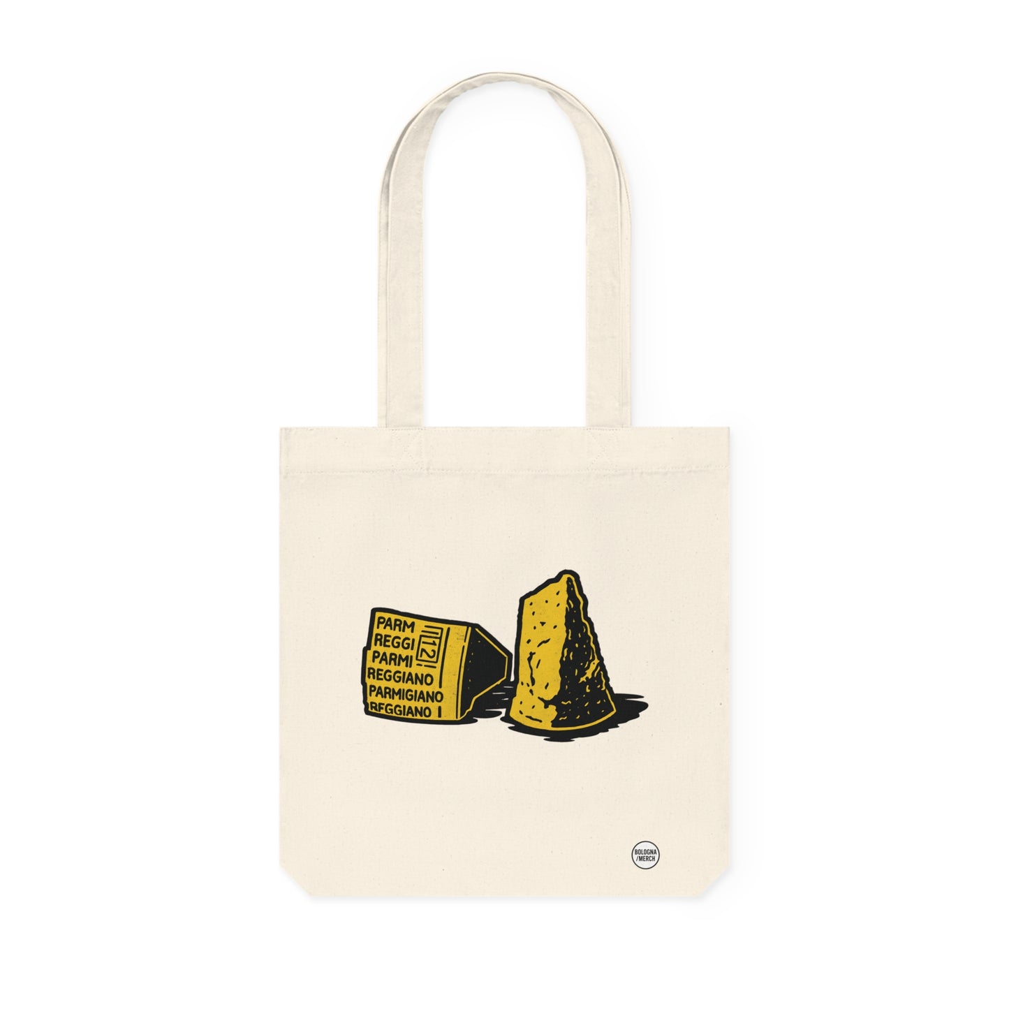 Borsa Shopper Parmigiano Reggiano - Divertente e Originale, Perfetta per la Spesa, la Spiaggia o come Idea Regalo