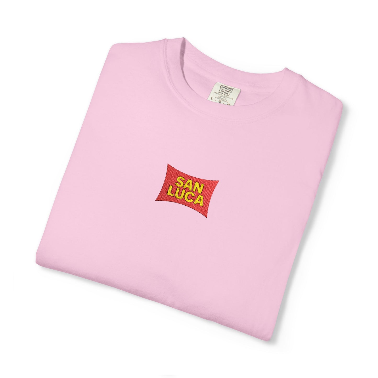 San Luca Colorful Snack-Inspired Unisex T-Shirt, Soft Casual Tee, Fun Gift for Food Lovers, Everyday Wear, Summer Vibes, Festival Attire