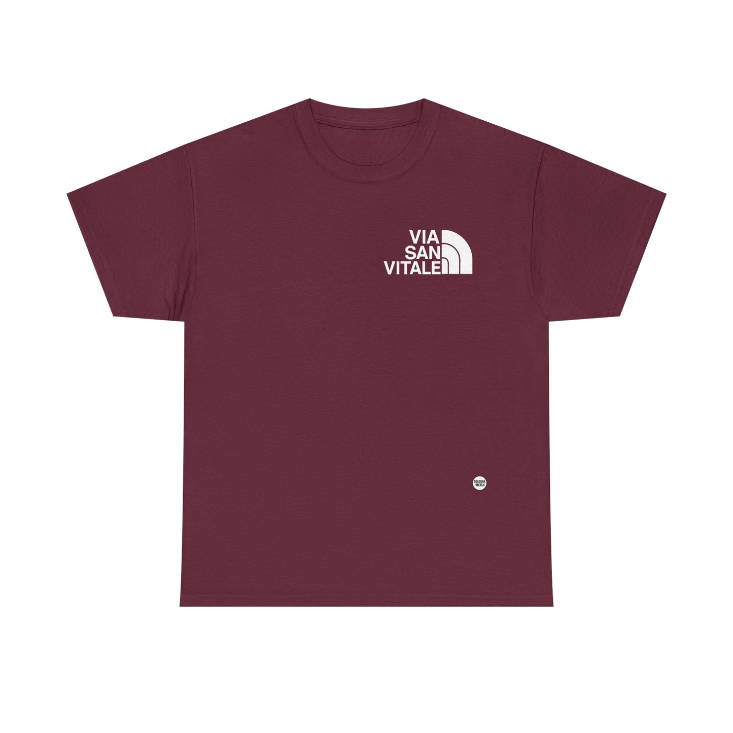 Via San Vitale Unisex Heavy Cotton Tee - Casual Comfort for Everyday Wear