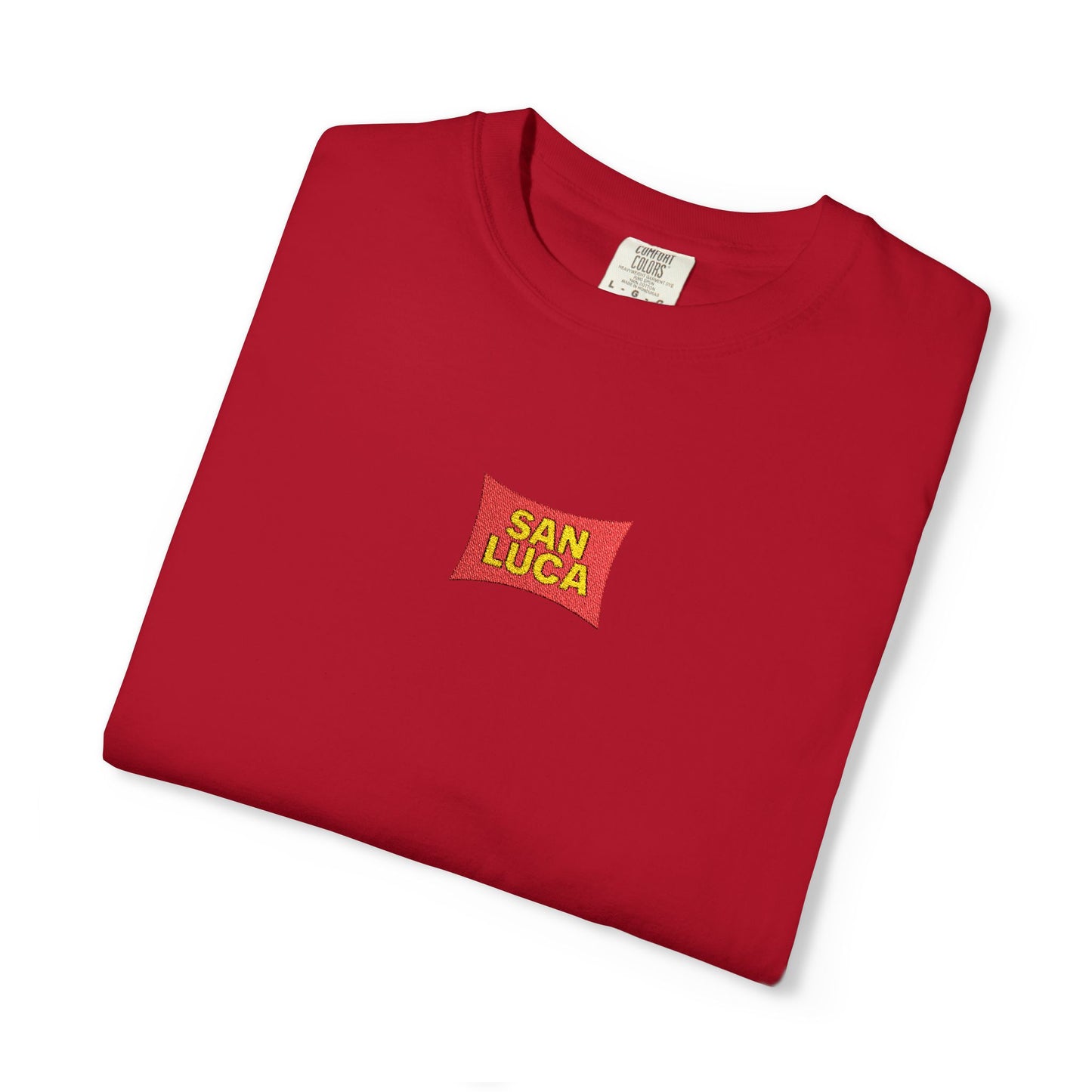 San Luca Colorful Snack-Inspired Unisex T-Shirt, Soft Casual Tee, Fun Gift for Food Lovers, Everyday Wear, Summer Vibes, Festival Attire