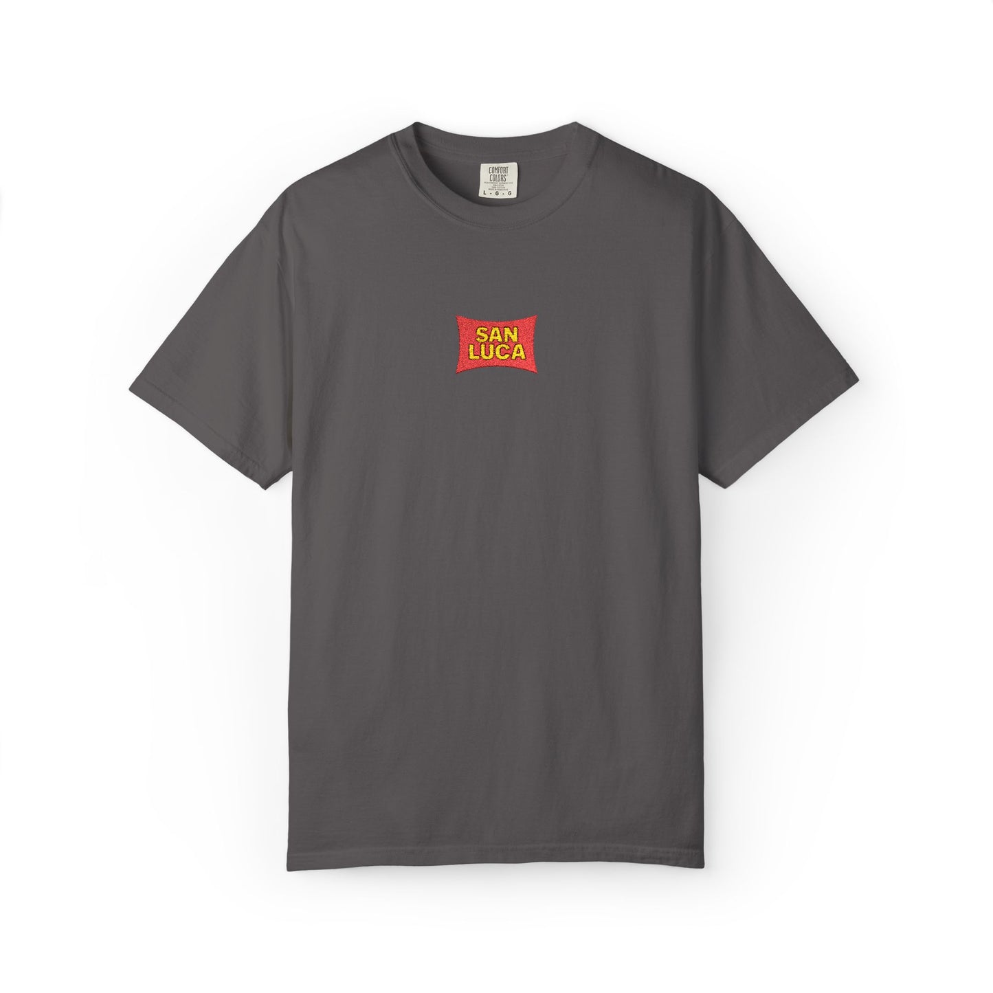 San Luca Colorful Snack-Inspired Unisex T-Shirt, Soft Casual Tee, Fun Gift for Food Lovers, Everyday Wear, Summer Vibes, Festival Attire