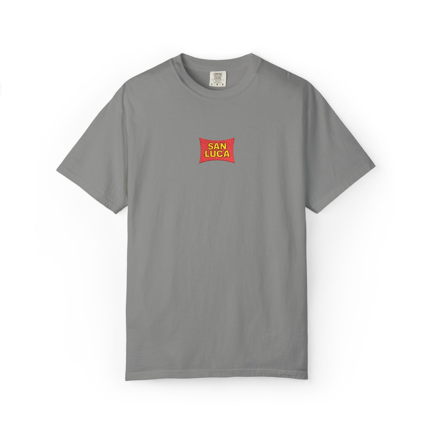 San Luca Colorful Snack-Inspired Unisex T-Shirt, Soft Casual Tee, Fun Gift for Food Lovers, Everyday Wear, Summer Vibes, Festival Attire