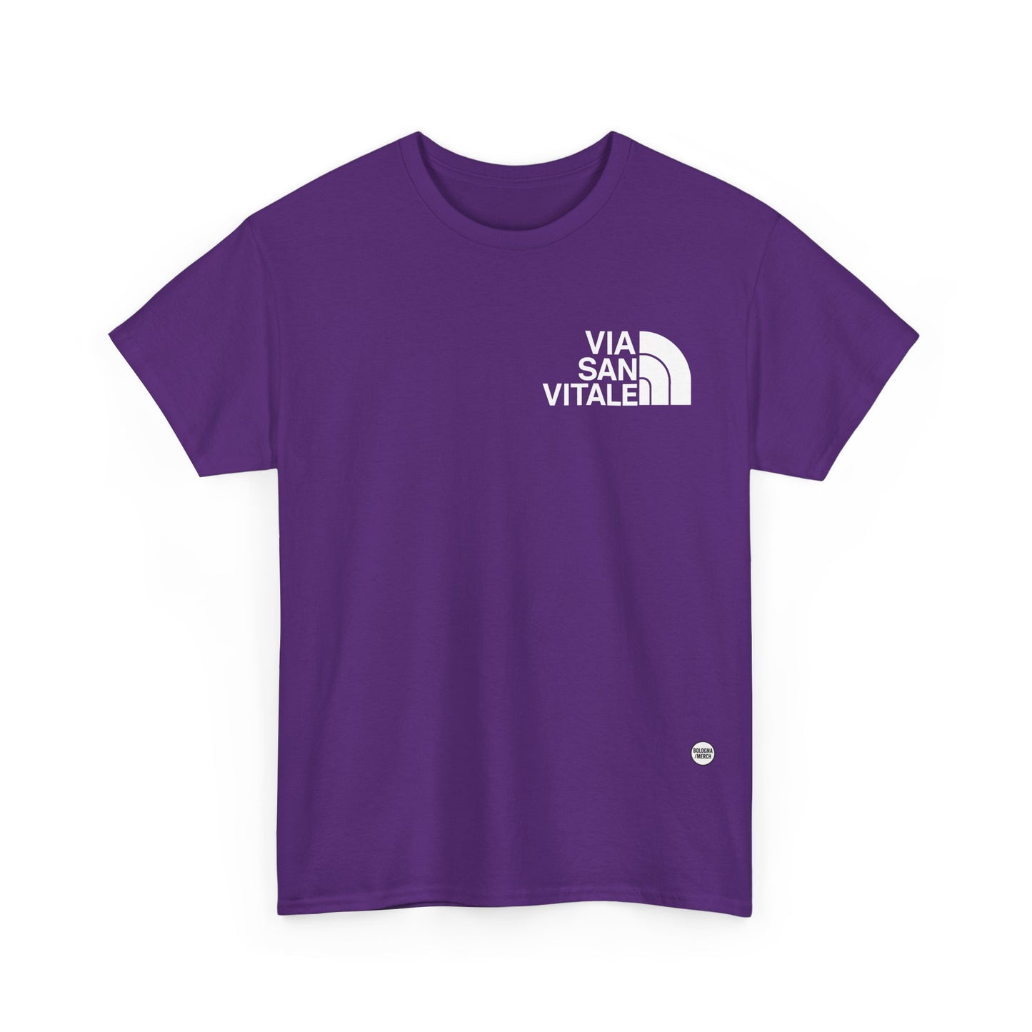 Via San Vitale Unisex Heavy Cotton Tee - Casual Comfort for Everyday Wear