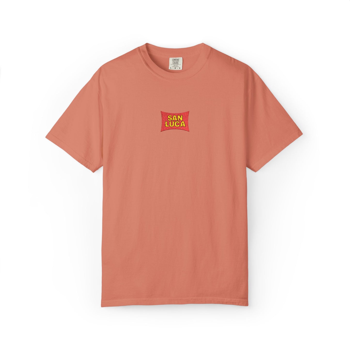 San Luca Colorful Snack-Inspired Unisex T-Shirt, Soft Casual Tee, Fun Gift for Food Lovers, Everyday Wear, Summer Vibes, Festival Attire