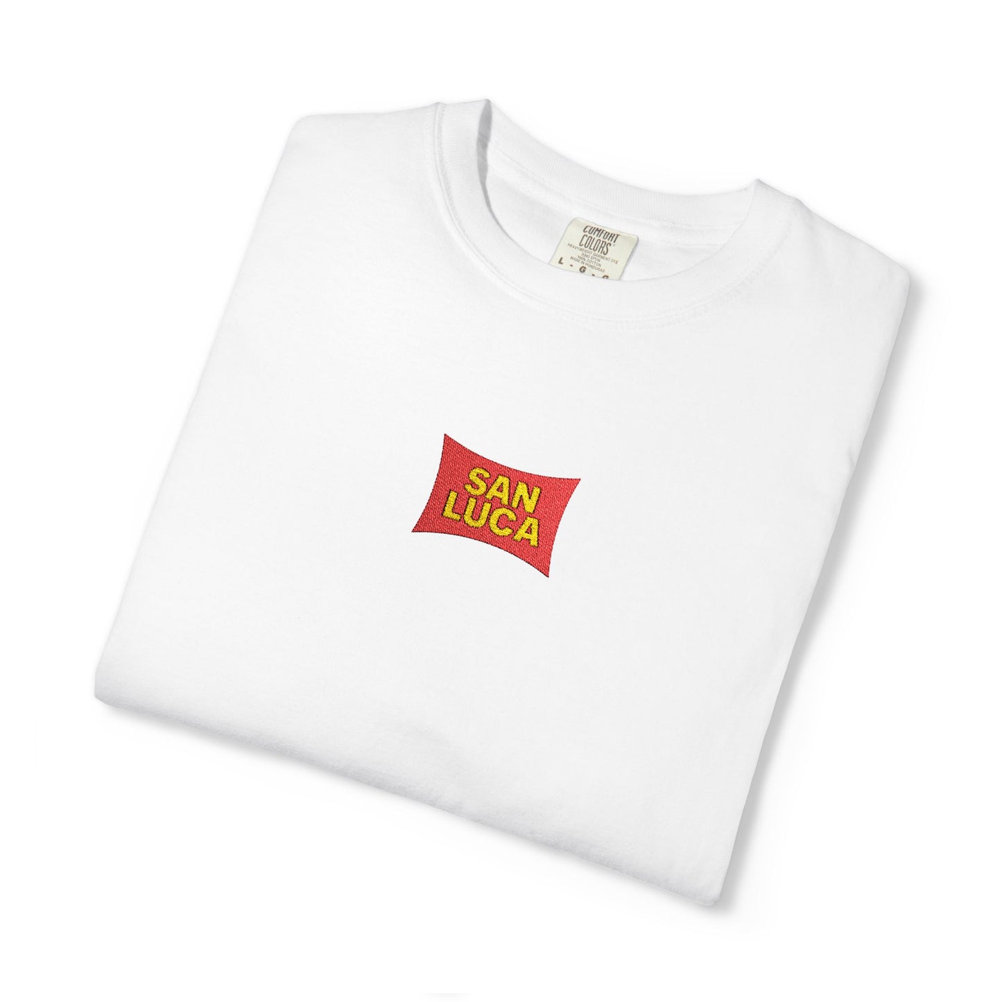 San Luca Colorful Snack-Inspired Unisex T-Shirt, Soft Casual Tee, Fun Gift for Food Lovers, Everyday Wear, Summer Vibes, Festival Attire