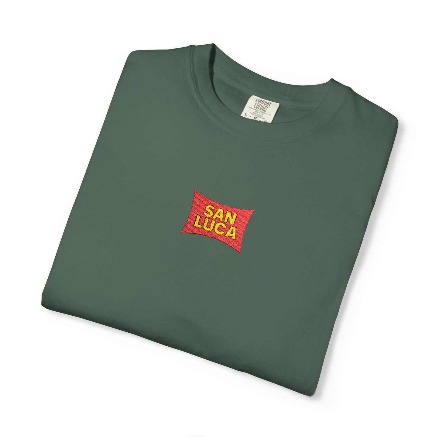San Luca Colorful Snack-Inspired Unisex T-Shirt, Soft Casual Tee, Fun Gift for Food Lovers, Everyday Wear, Summer Vibes, Festival Attire