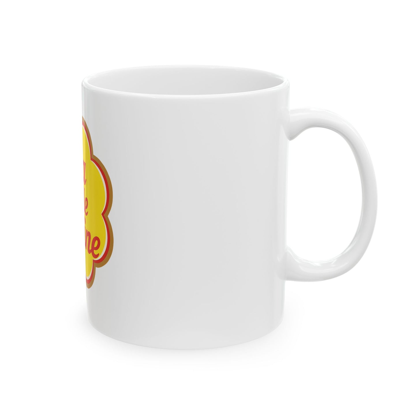 Vintage 'Via delle Moline' Ceramic Mug - 11oz/15oz, Retro Design for Coffee Lovers