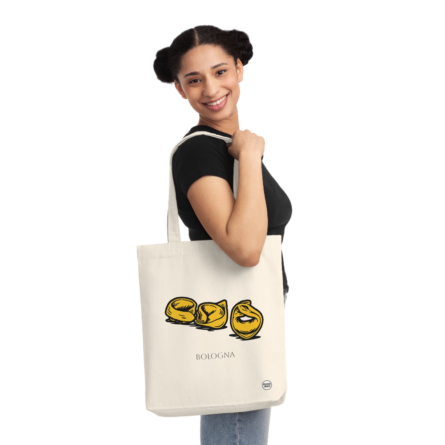 Borsa Shopper Tortellini - Divertente e Originale, Perfetta per la Spesa, la Spiaggia o come Idea Regalo