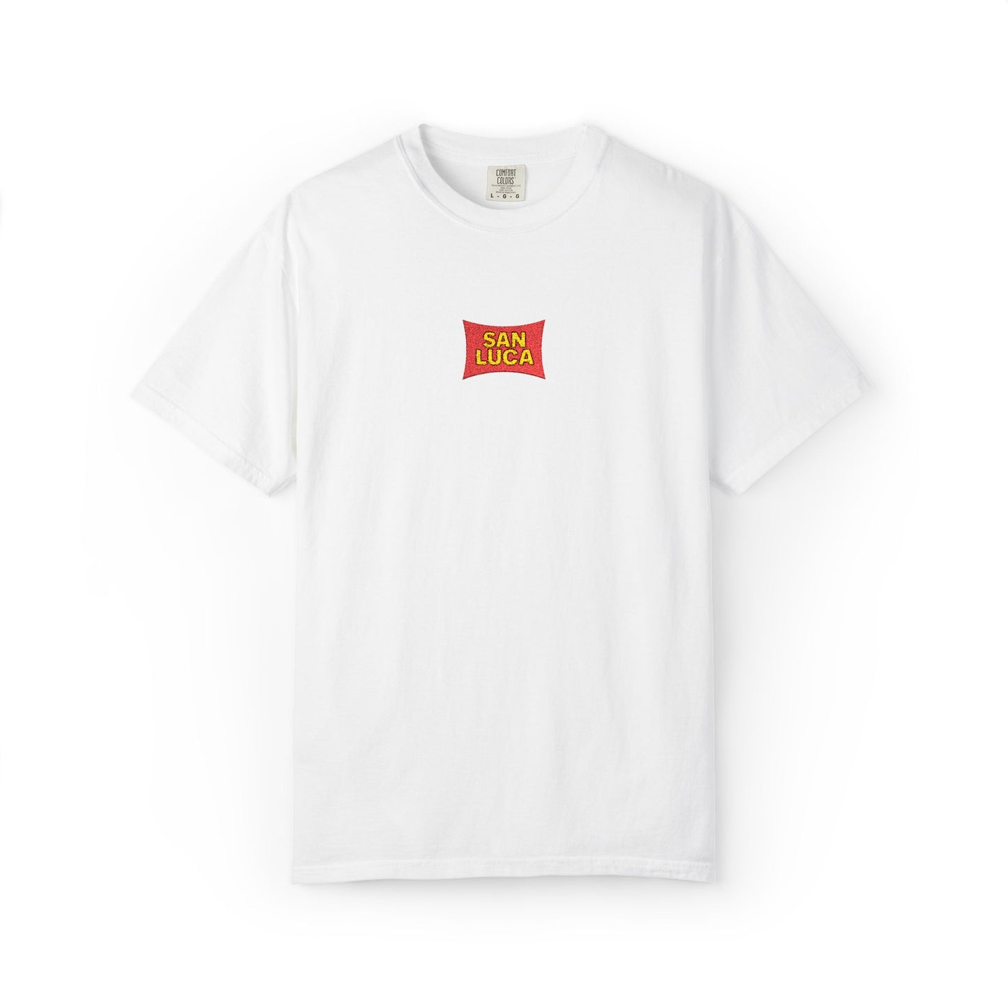 San Luca Colorful Snack-Inspired Unisex T-Shirt, Soft Casual Tee, Fun Gift for Food Lovers, Everyday Wear, Summer Vibes, Festival Attire