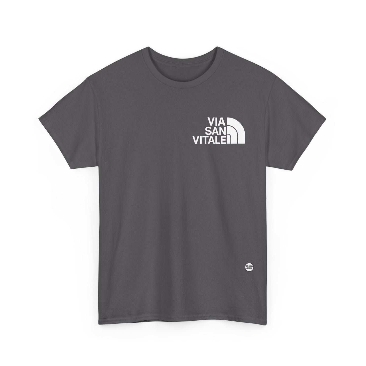 Via San Vitale Unisex Heavy Cotton Tee - Casual Comfort for Everyday Wear