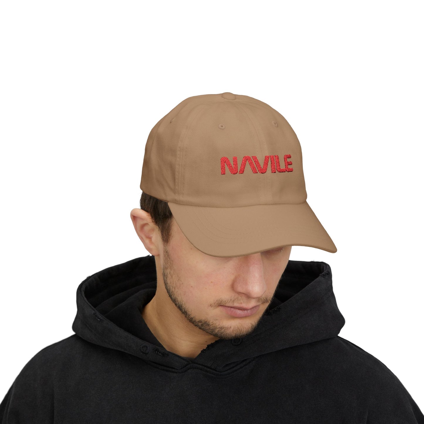 Classic Dad Cap with NAVILE Embroidery, Casual Everyday Hat, Gift for Dads, Summer Accessories, Adjustable Cap for Men