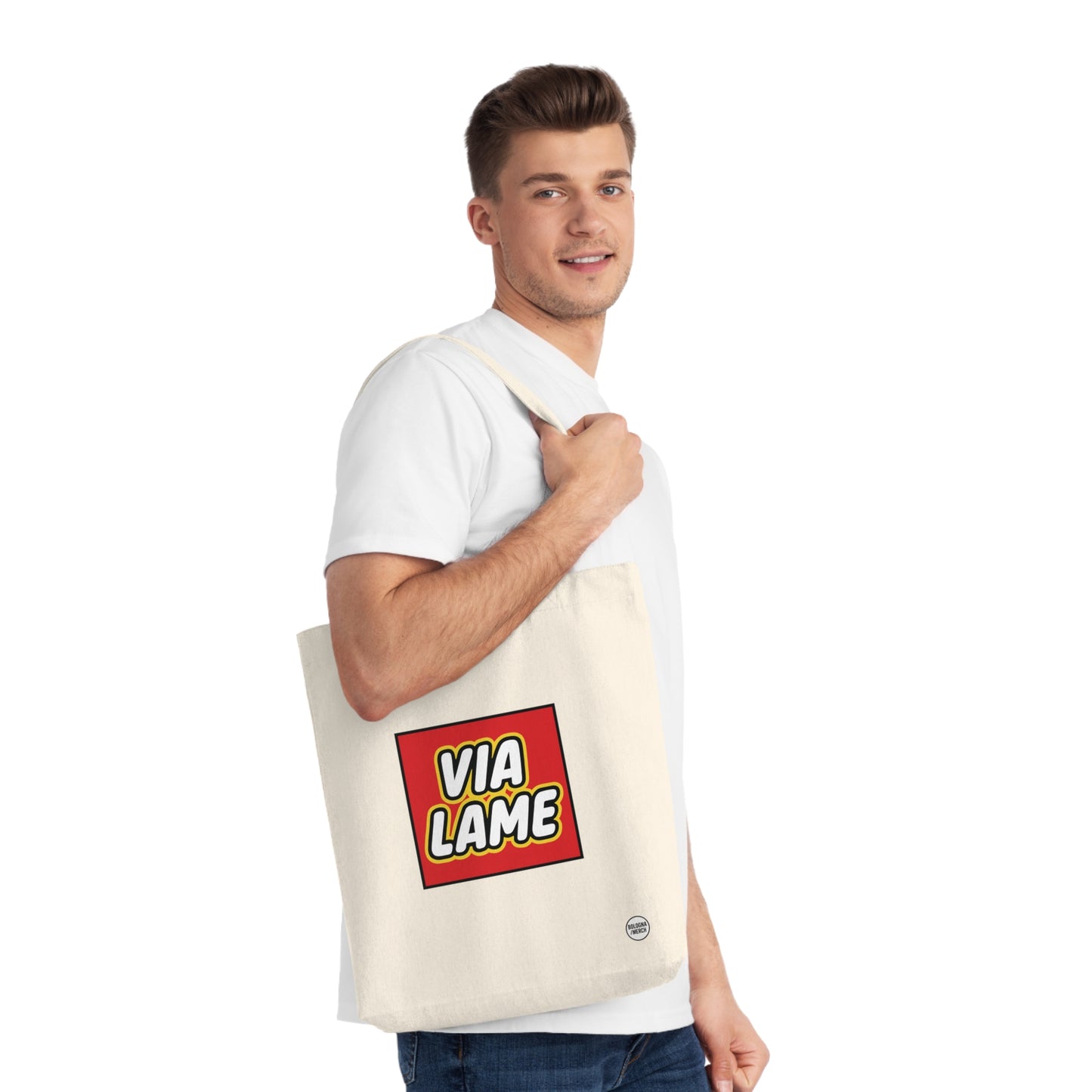 Funny Via Lame Shopping Bag, Beach Tote, Novelty Gift for Friends, Great for Shopping