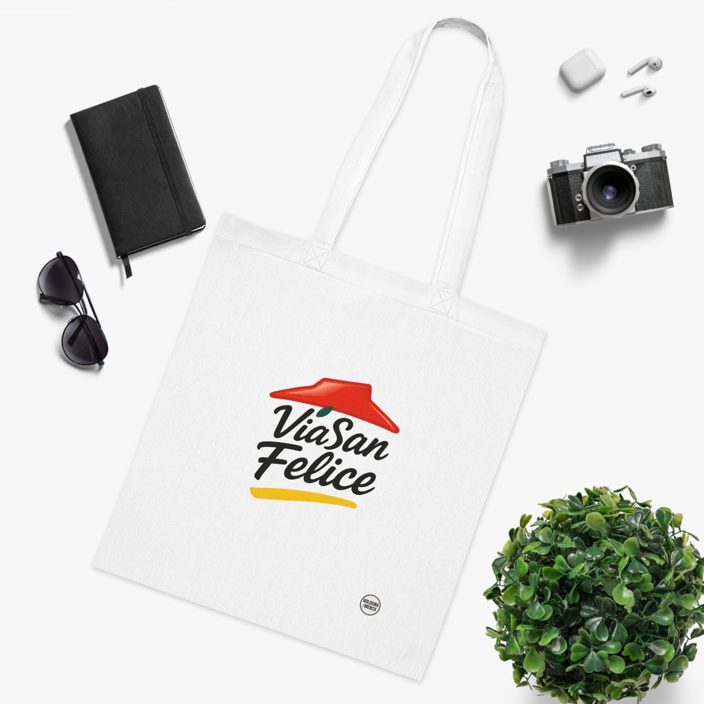 Via San Felice Cotton Tote Bag - Eco-Friendly Shopping Bag for Every Occasion