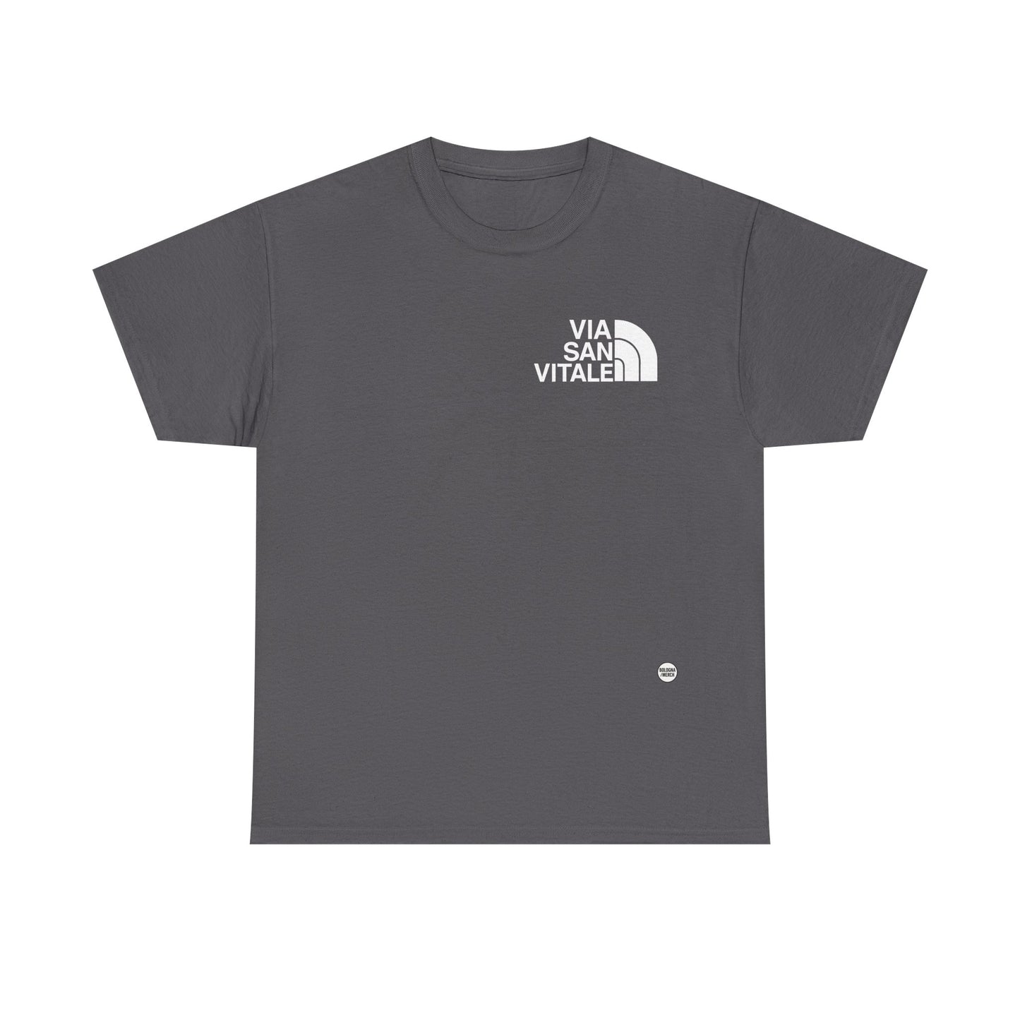 Via San Vitale Unisex Heavy Cotton Tee - Casual Comfort for Everyday Wear
