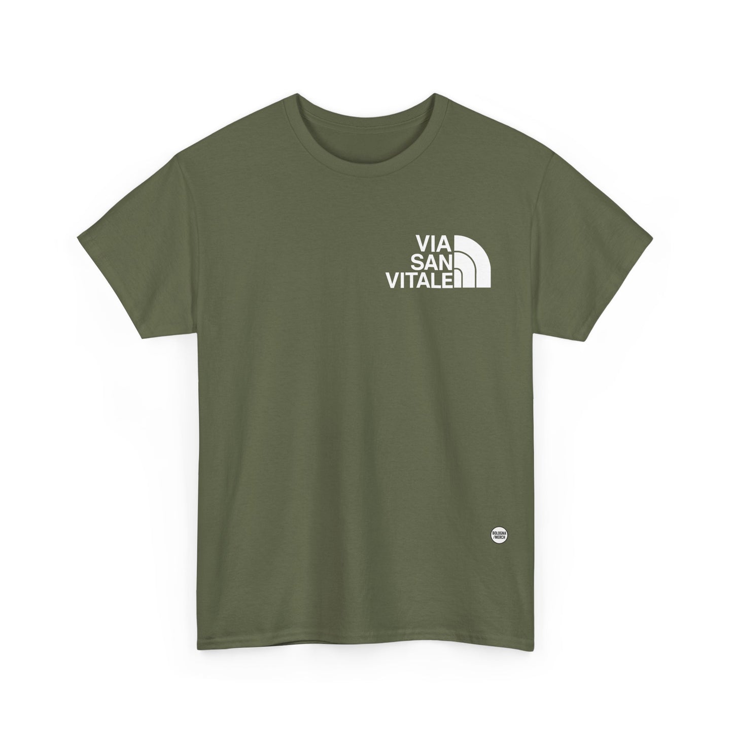 Via San Vitale Unisex Heavy Cotton Tee - Casual Comfort for Everyday Wear