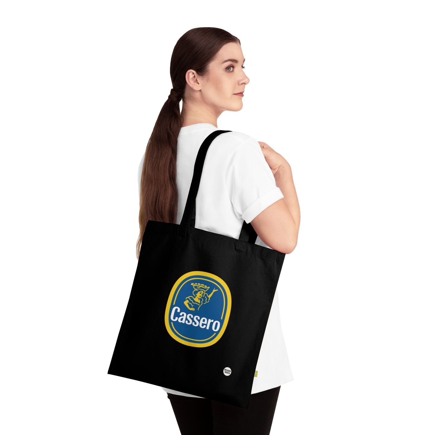 Shopper in Cotone Biologico con Manici – Borsa Ecologica Riutilizzabile per la Spesa – Cassero Bologna