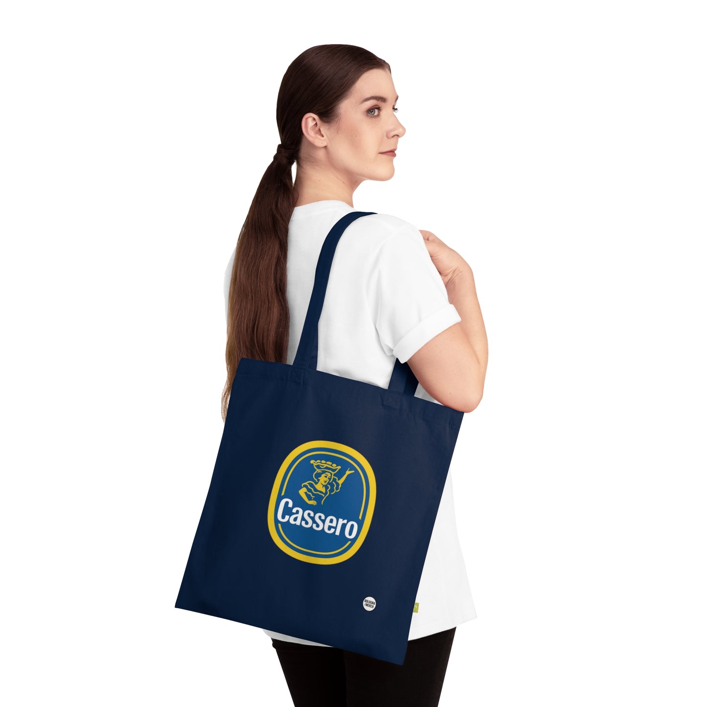 Shopper in Cotone Biologico con Manici – Borsa Ecologica Riutilizzabile per la Spesa – Cassero Bologna