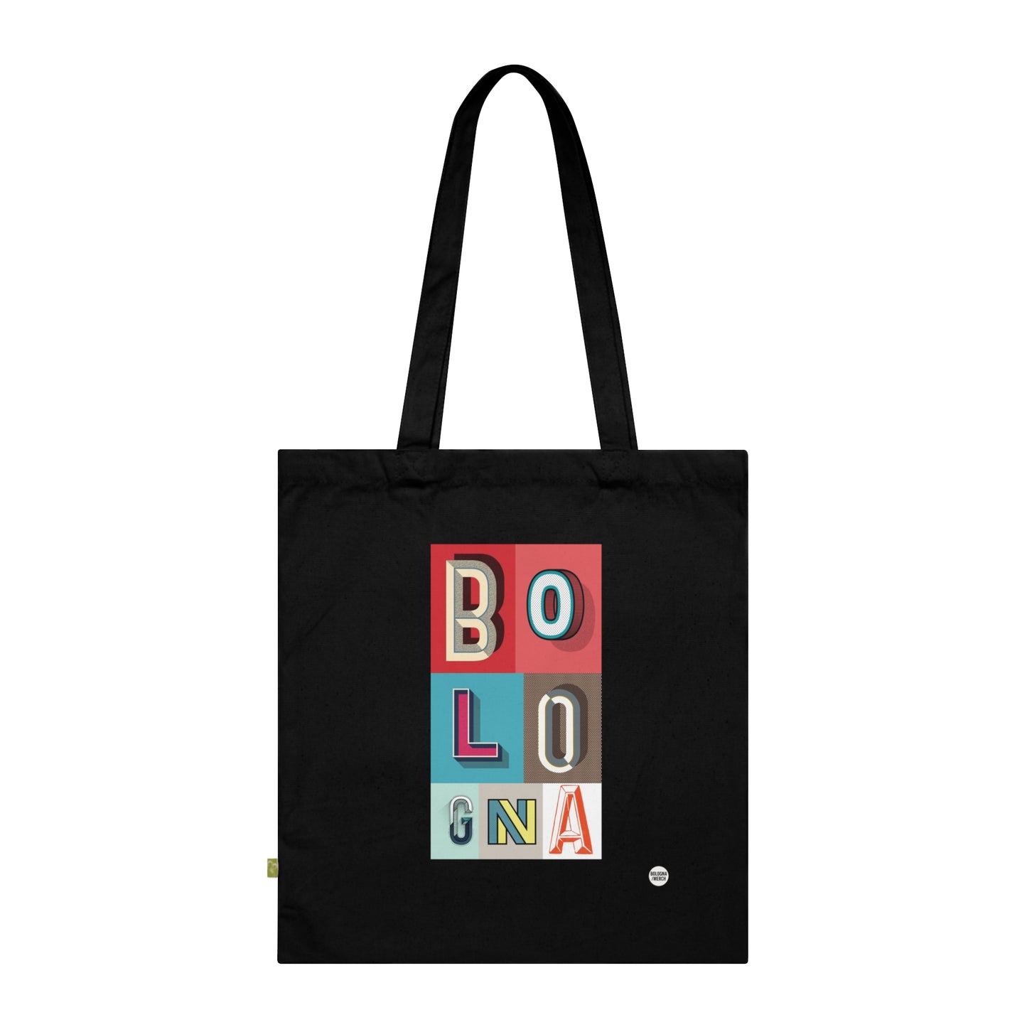 Tote Bag “Bologna” – Shopper Rossa con Stampa Tipografica