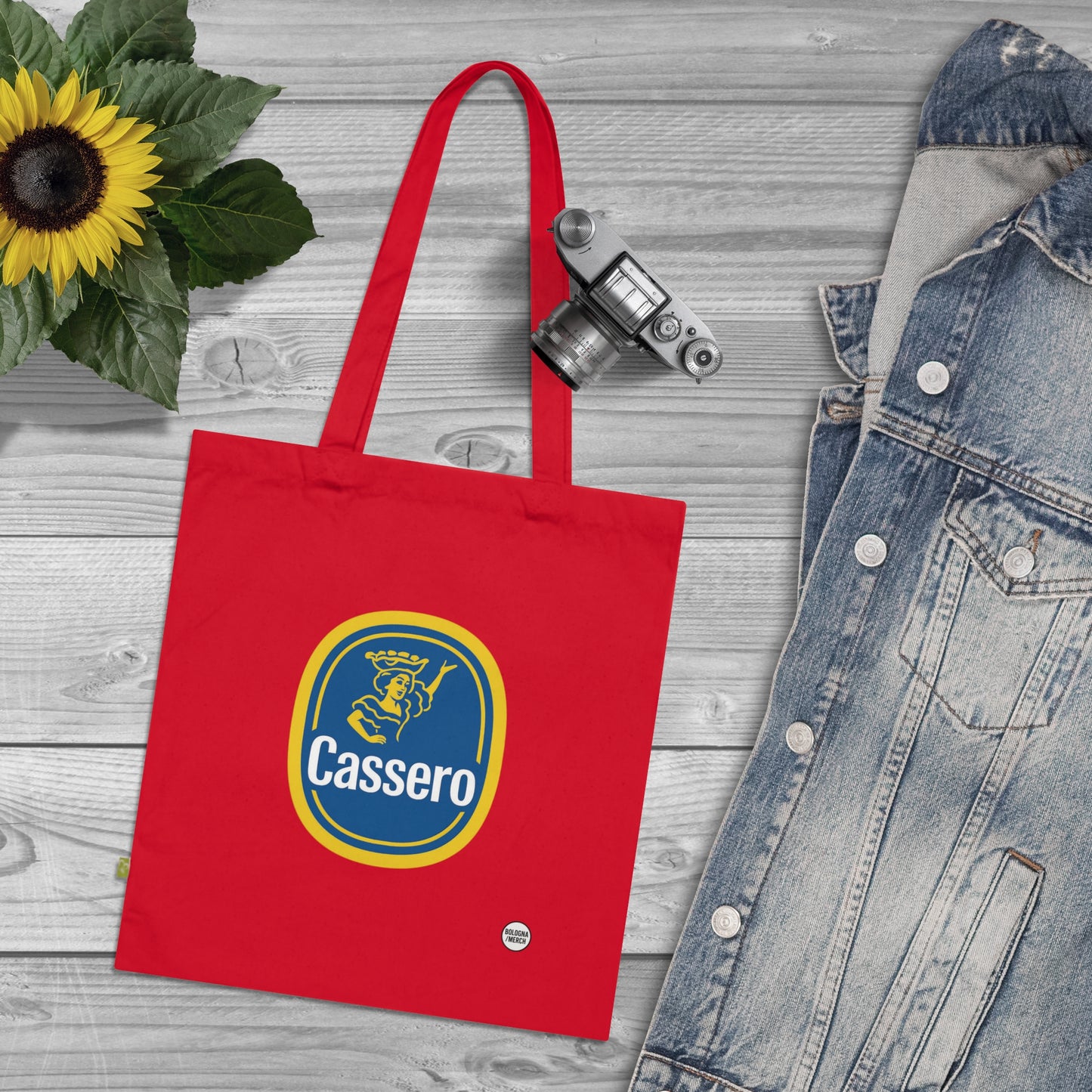 Shopper in Cotone Biologico con Manici – Borsa Ecologica Riutilizzabile per la Spesa – Cassero Bologna