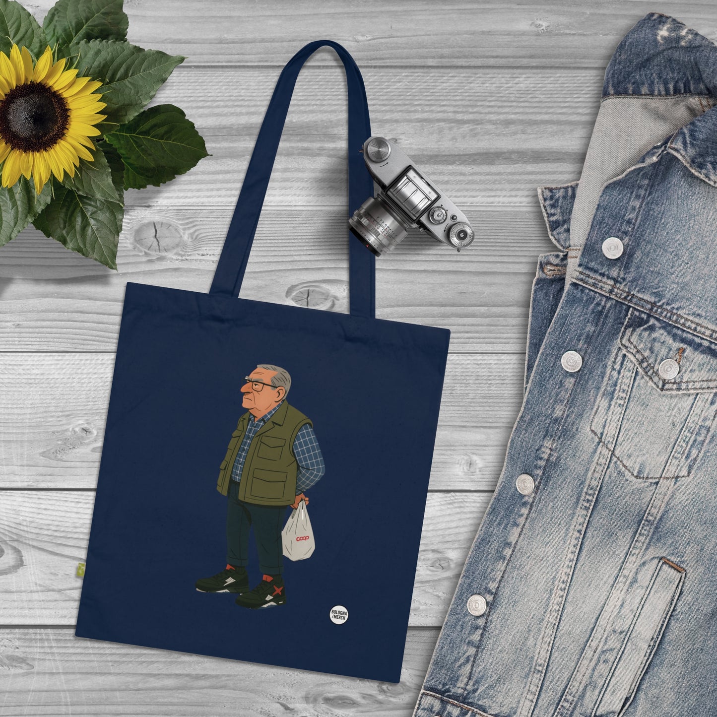 Tote Umarell in Cotone Biologico – Shopper Ecologica e Riutilizzabile per la Spesa