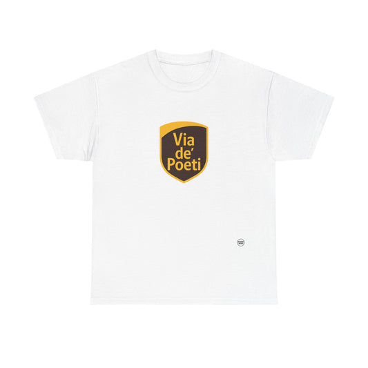 Via de' Poeti Unisex Heavy Cotton Tee - Casual Comfort for Everyday Wear