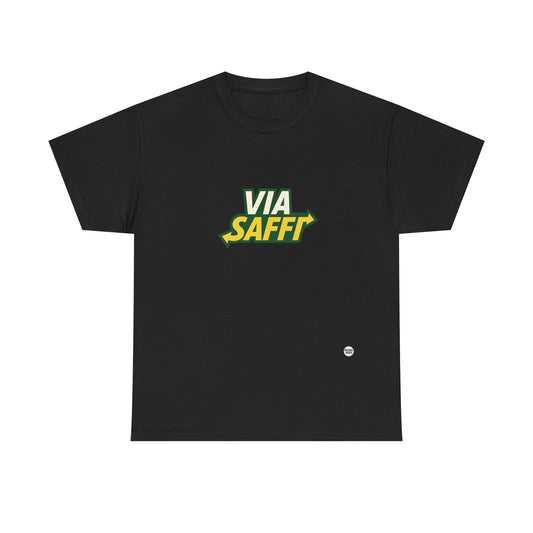 Via Saffi Unisex Heavy Cotton Tee - Casual Comfort for Everyday Wear
