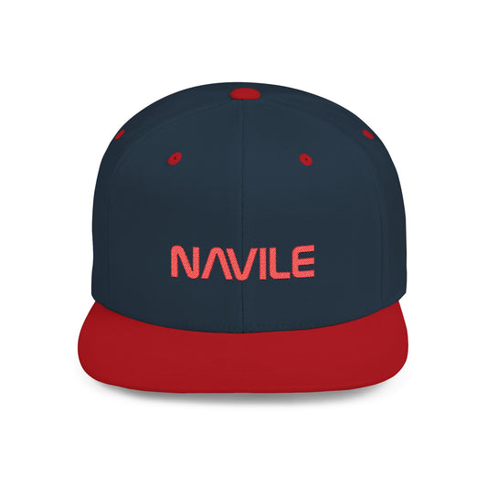 Stylish Flat Bill Snapback Cap with NAVILE Design | Trendy Hat for Casual Outings, Sports Events, Streetwear, Gifts