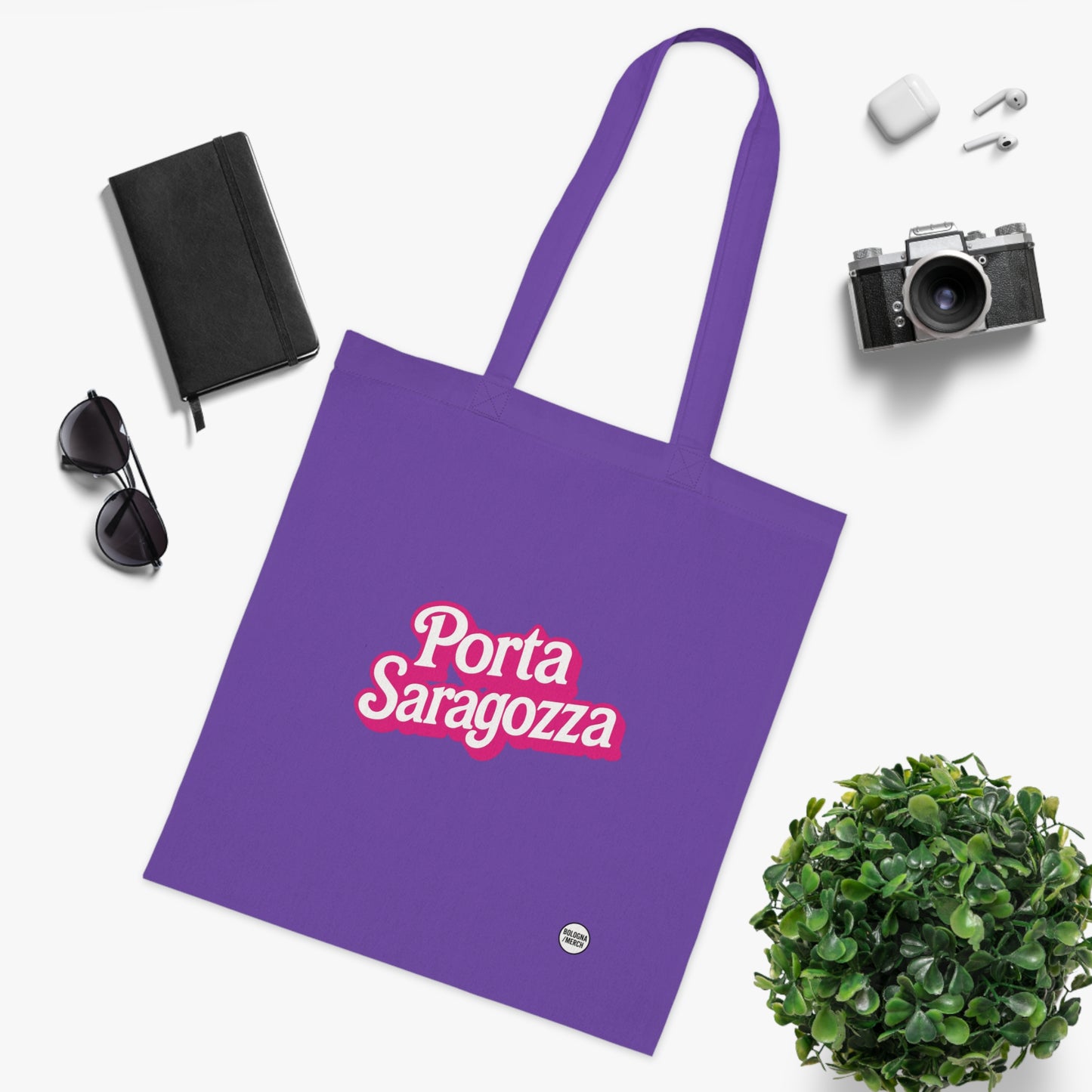 Porta Saragozza Cotton Tote Bag - Eco-Friendly Shopping Bag for Every Occasion