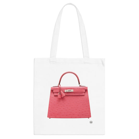 Shopper Eco in Cotone con Stampa Borsa Birkin Rosa – Tote Bag Fashion per Ogni Giorno