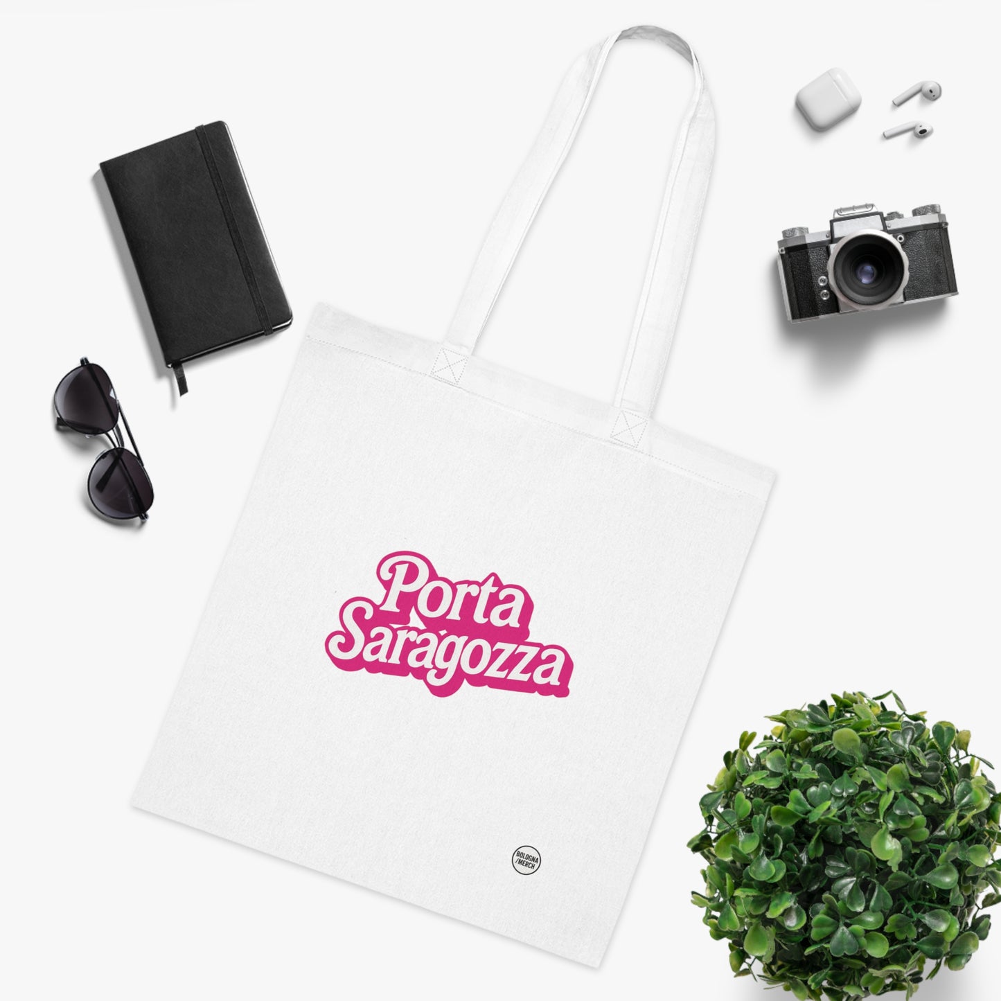 Porta Saragozza Cotton Tote Bag - Eco-Friendly Shopping Bag for Every Occasion