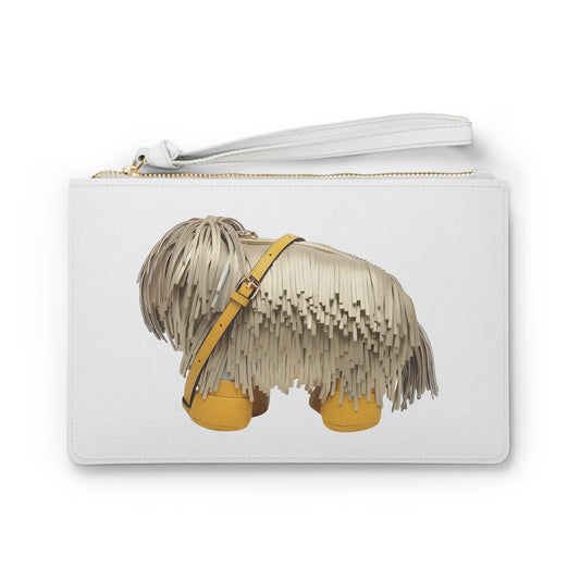 Pochette con Stampa Cane Komondor – Design Unico e Moderno