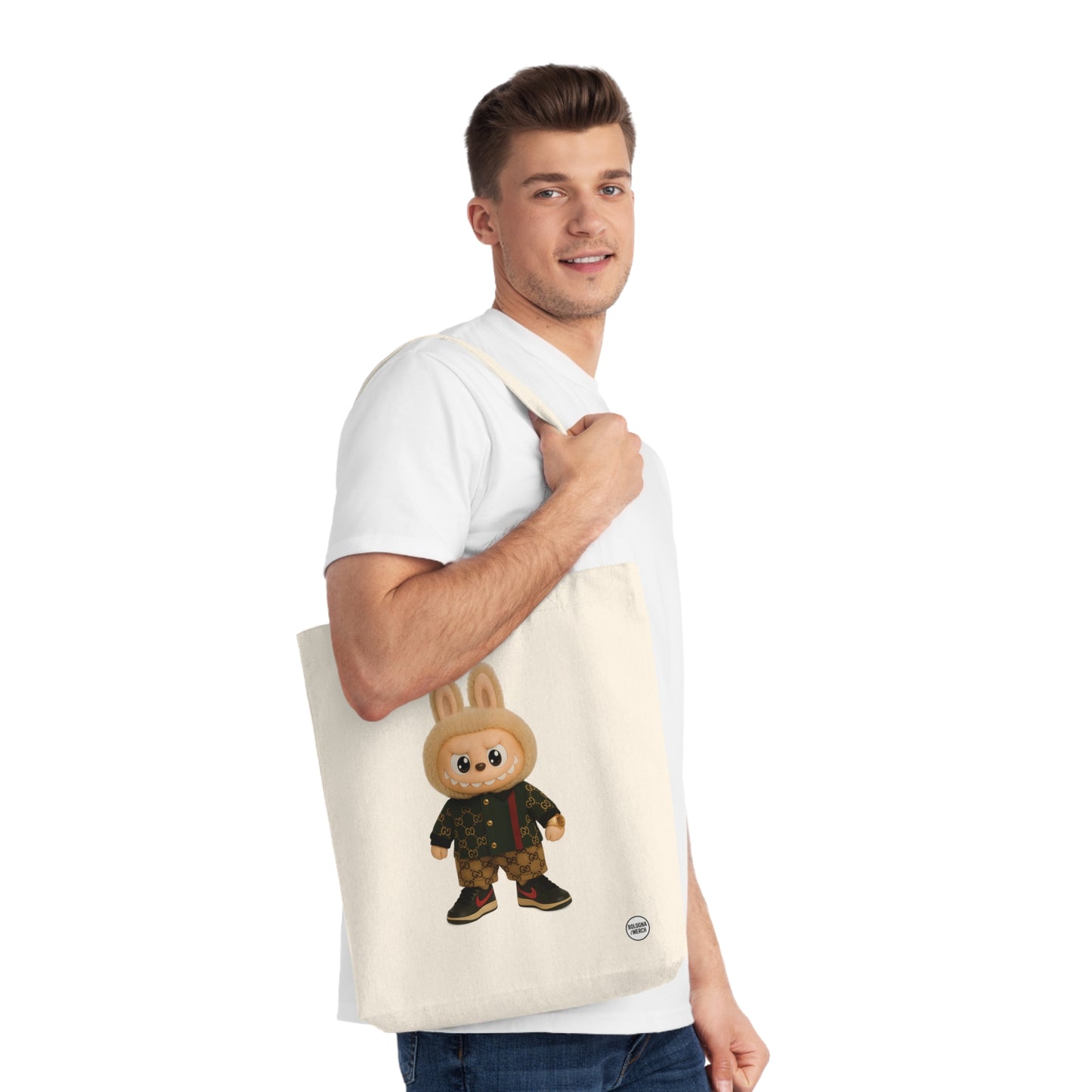 Tote Bag Labubu – Borsa Shopper Divertente e Originale, Perfetta per la Spesa, la Spiaggia o come Idea Regalo