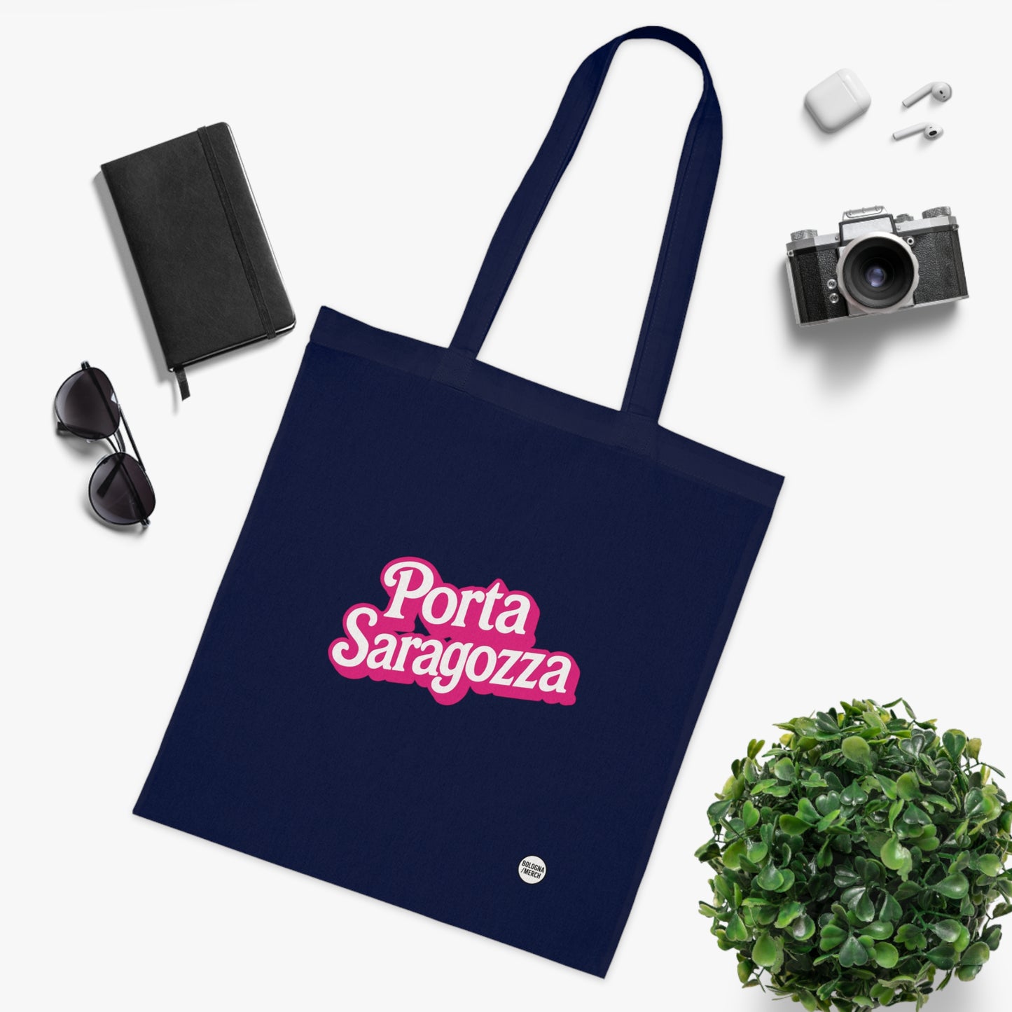 Porta Saragozza Cotton Tote Bag - Eco-Friendly Shopping Bag for Every Occasion