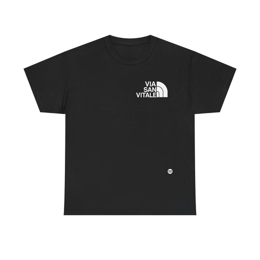 Via San Vitale Unisex Heavy Cotton Tee - Casual Comfort for Everyday Wear