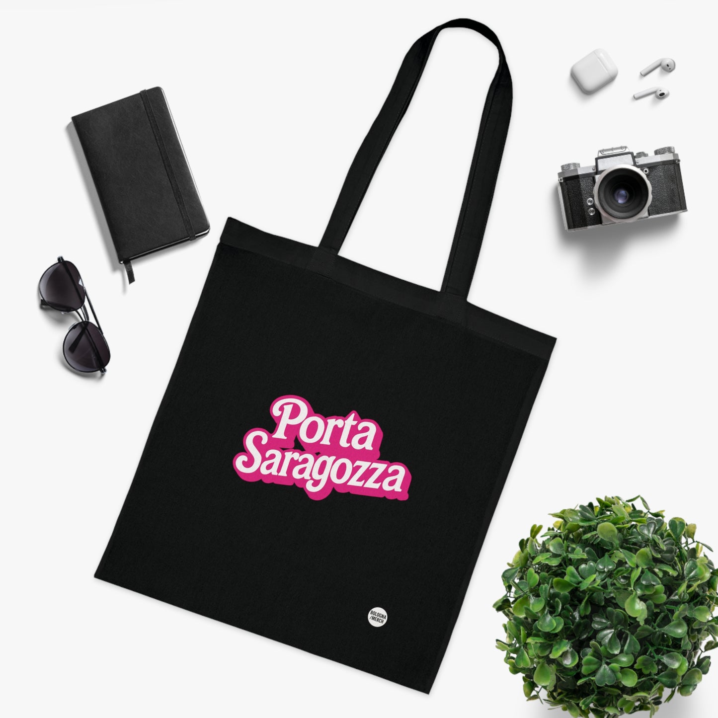 Porta Saragozza Cotton Tote Bag - Eco-Friendly Shopping Bag for Every Occasion