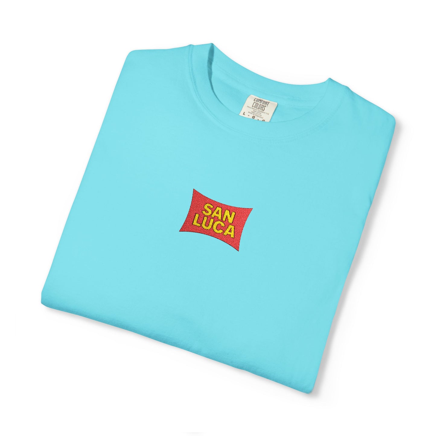 San Luca Colorful Snack-Inspired Unisex T-Shirt, Soft Casual Tee, Fun Gift for Food Lovers, Everyday Wear, Summer Vibes, Festival Attire